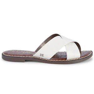 Sam Edelman White and Brown Sandals